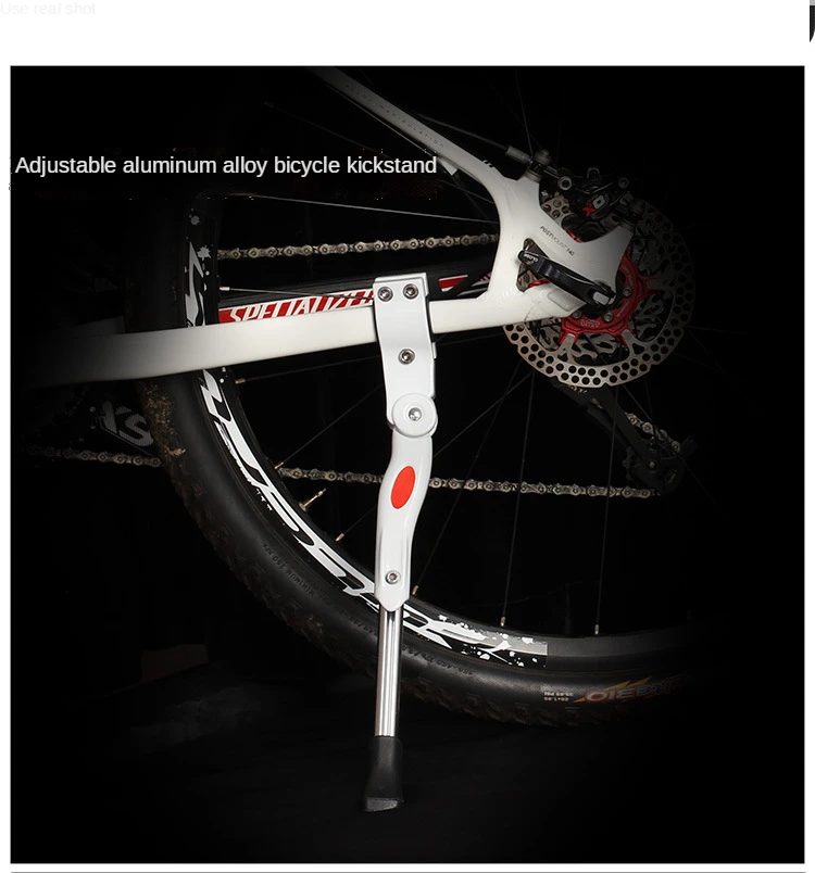 Bicycle Aluminum Alloy Foot Support Side Support Rear Bracket Adjustable Length 22 24 26 27 29 Inch Mountain Bike Side Support