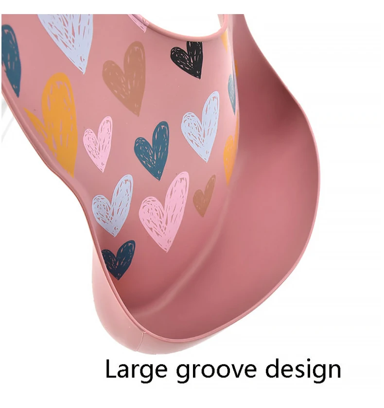 Bavoir en silicone Water Proof Bibs Silicon Babero Bebe Roll Up Silicone Bib Set Custom Prints Baby Bibs