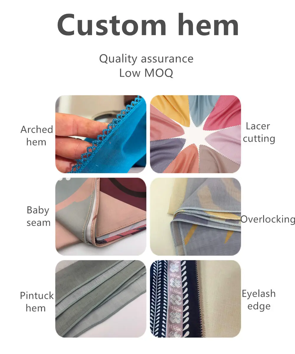 custom all the size malaysian muslim cheap  plain heavy premium korean chiffon voile white shawl hijab tudung scarf for women