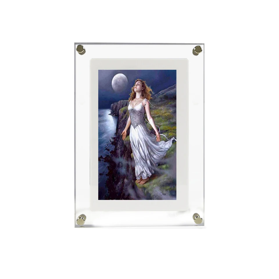 Gift for Loved 5inch digital picture frame Acrylic Digital Photo Frame Vertical Display with 1GB And Battery Type C video frame