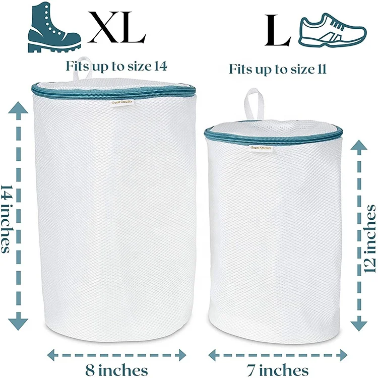 2021 Hot Sale Recycled Polyester Mesh Shoe Laundry Washing Bag for Daily Use