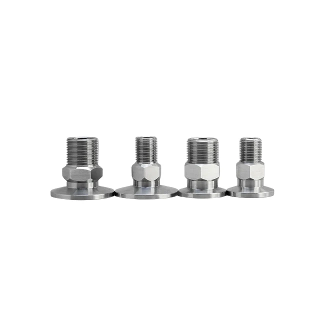 Stainless Steel Kf To Male Bspt Tapered Threaded Adapter Iso-kf Vacuum Flange Pipe Fittings Hexagonal Slotted Side