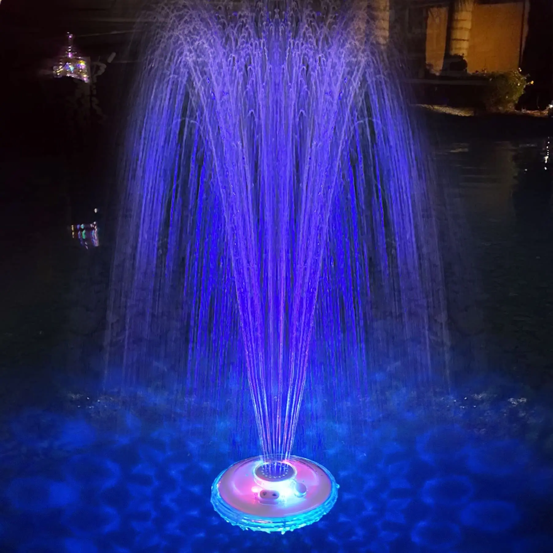 LED Colorful Floating Outdoor Swimming Pool LED Lights Mini Tabletop Animal Water Fountain