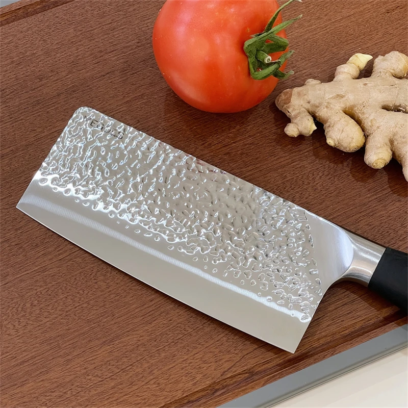 Kitchen Knives And Accessories Multi Purpose Kitchen Knife Chef Cooking Knives 420j2 Steel Cleaver With Wooden Block