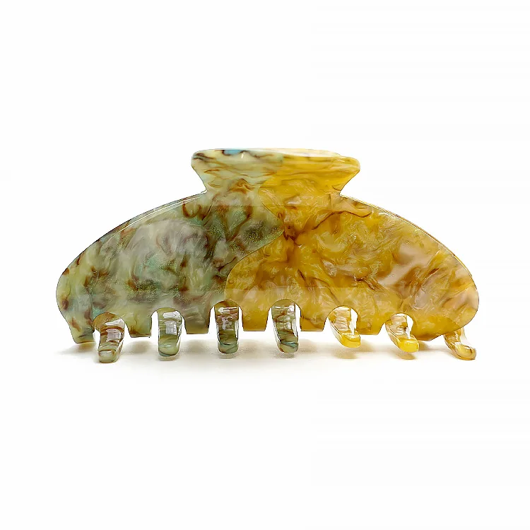 Creative Design 10cm Two-color Stitching Acetate Hair Claw Fashion Acetate Claw Clip Retro Style Hair Accessories Customization