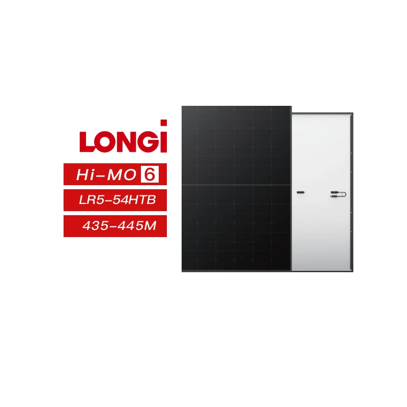 Все черные LONGi Hi Mo X6 одно стекло N типа высокой эффективности 450 Вт 445 LR5 54HTH солнечный модуль ученый черная панель