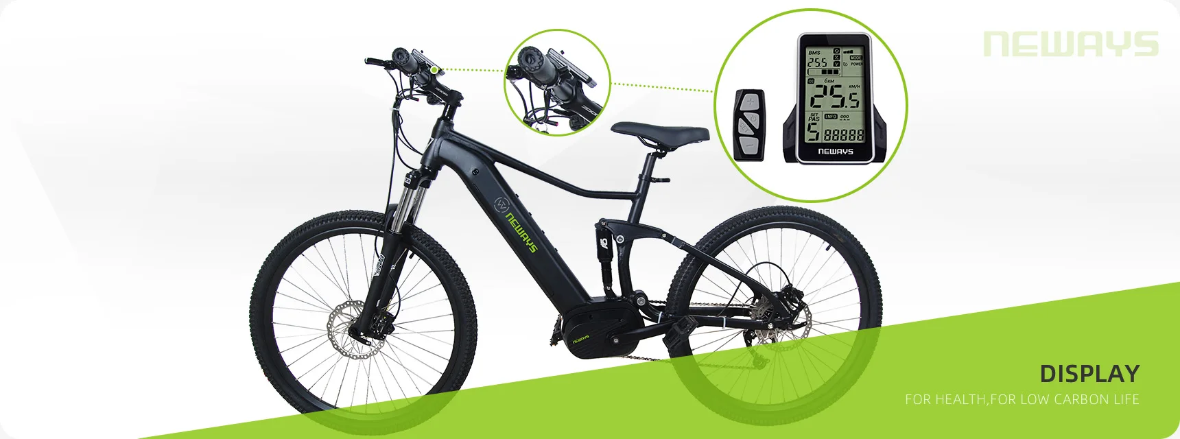 Colourful screen 24v 36v 48v ebike lcd display apply to 350w 500w MTB ebike conversion kit