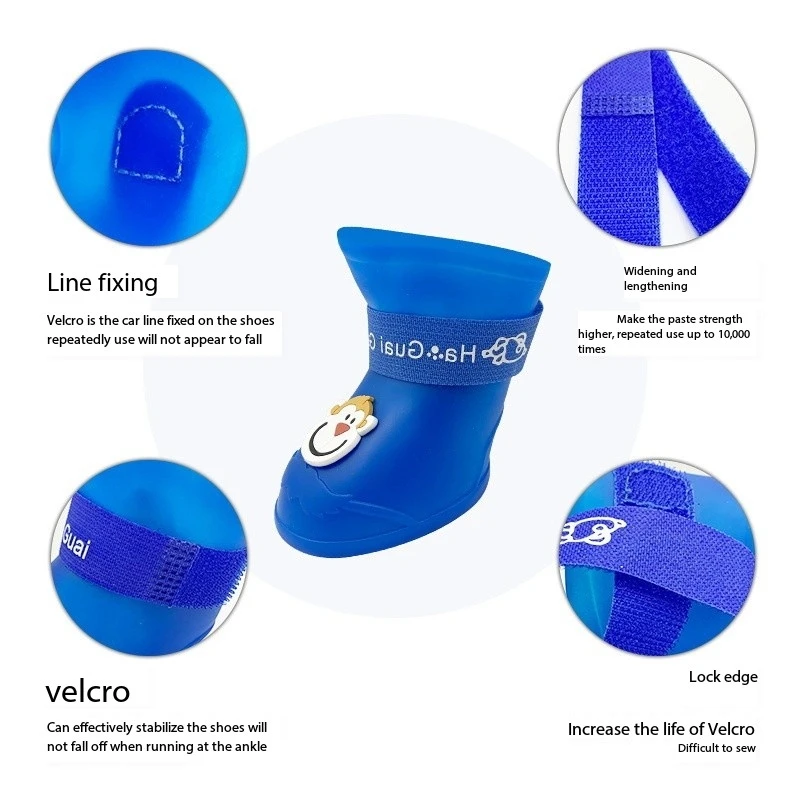 Pet Shoes Soft Sole Silicone Foot Covers Anti-dirty Waterproof Rain Boots for Cats and Dogs