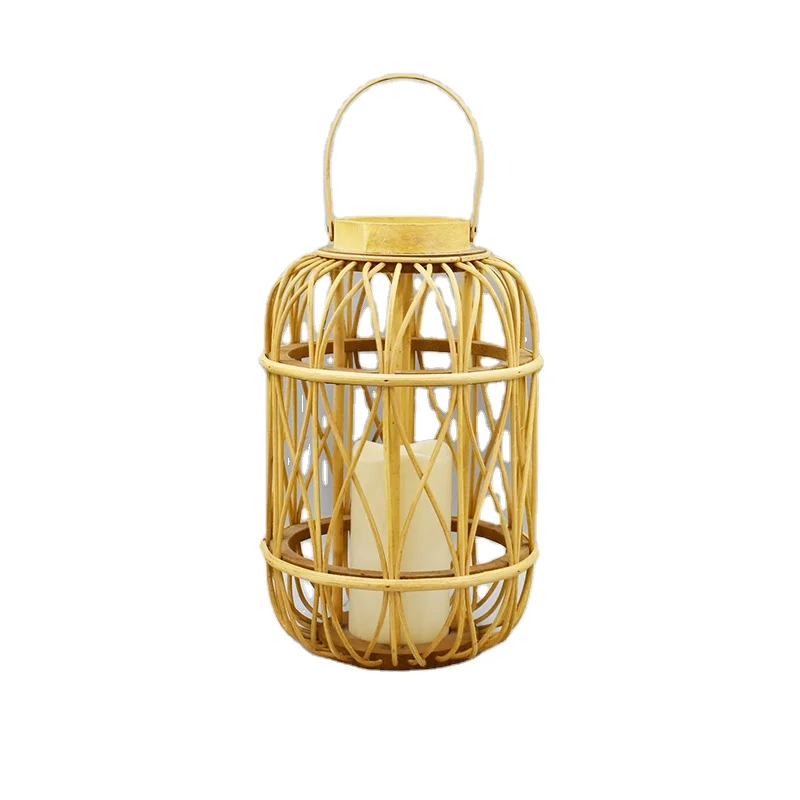 Decorative Light Home Decor Tealight Candle Holder Lantern Bamboo Weaving Lanterns Bamboo Lantern