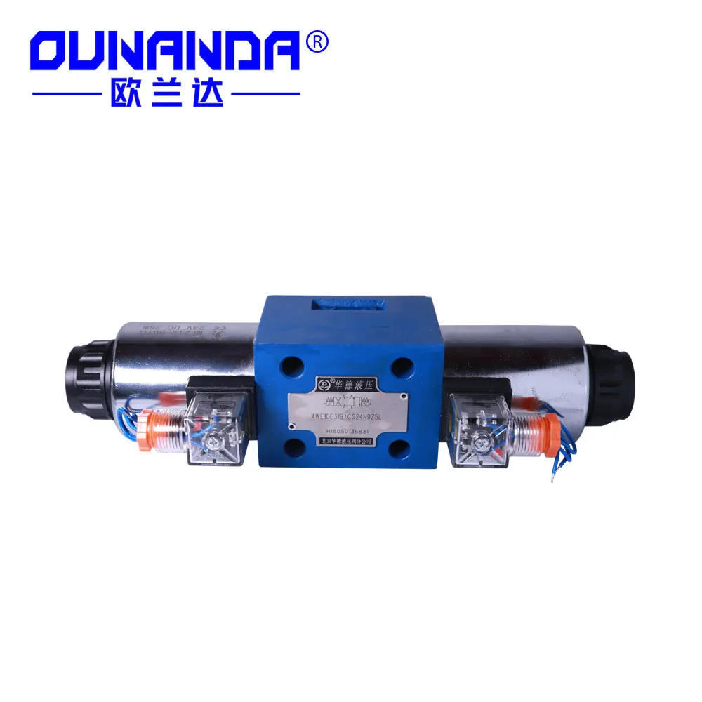 HUADE Series Electromagnetic Reversing Valve 4WE10E31B/CG24N9Z5L Hydraulic Solenoid Valve