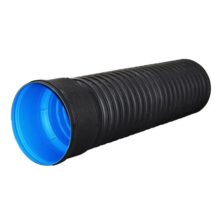 Inch HDPE Double Wall Corrugated Drainage Pipe For Underground Sewer Drainage Pipe