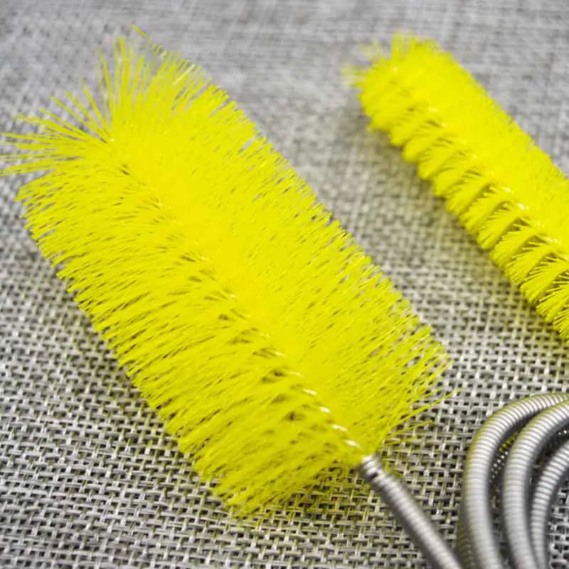 DS3995 Double-ended Bent Pipe Cleaner Brush Stainless Tube Cleaning Long Brush for Lab Fish Tank Aquarium Filter Hose Brush