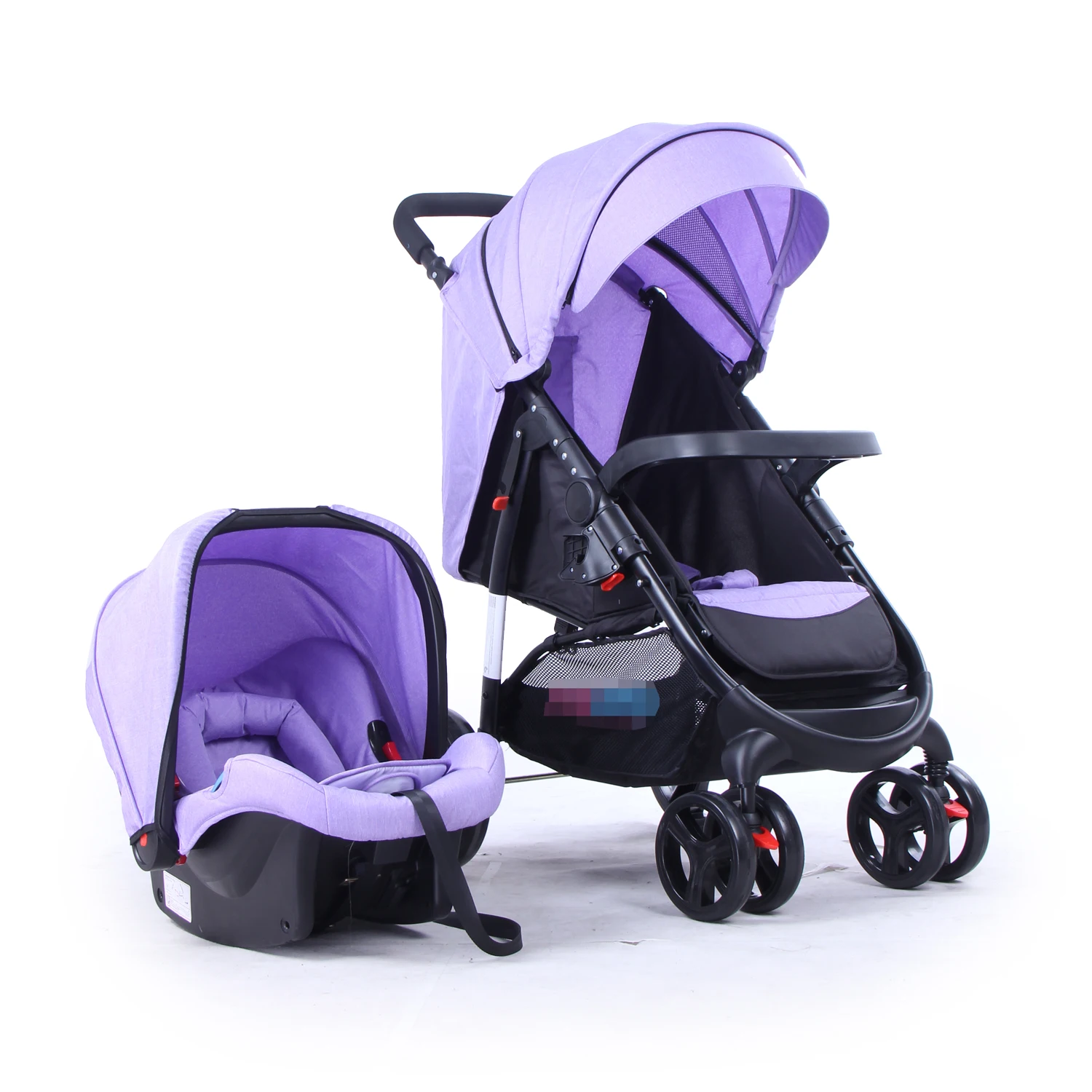 Роскошная детская коляска 3 в 1 с автомобильным сиденьем Высокая Ландшафтная коляска для новорожденных Система путешествий детская тележка ходунки складная Коляска