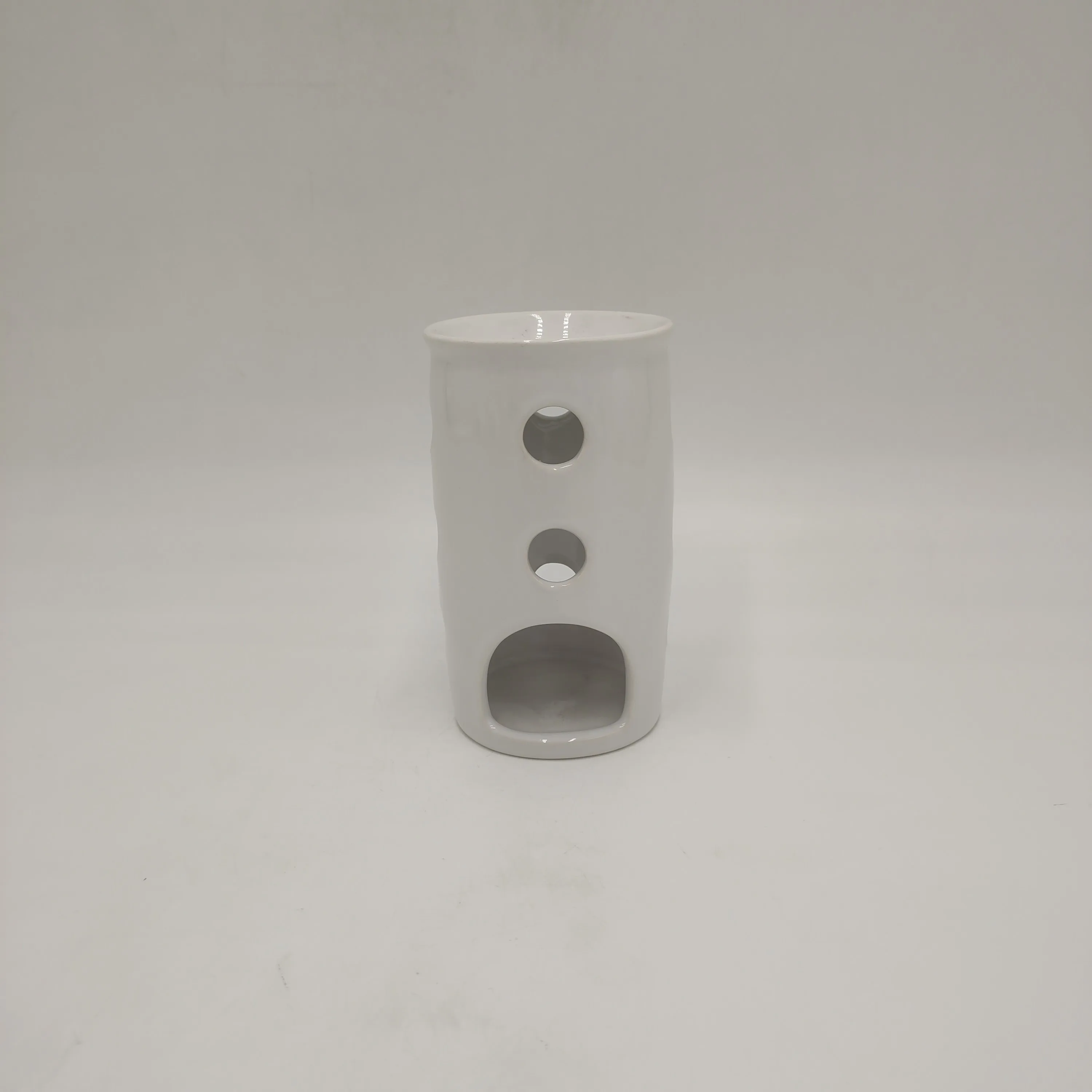 New Ceramic Wax Melt Candle European Style Simple Pure White Ceramic Aroma Base Essential Oil Stove Household Warmer