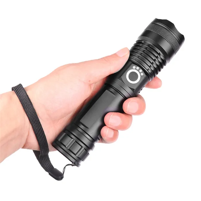 Самый мощный светодиодный фонарик XHP50 с зарядкой от USB тактический водонепроницаемый 5 режимов масштабируемый для кемпинга и охоты