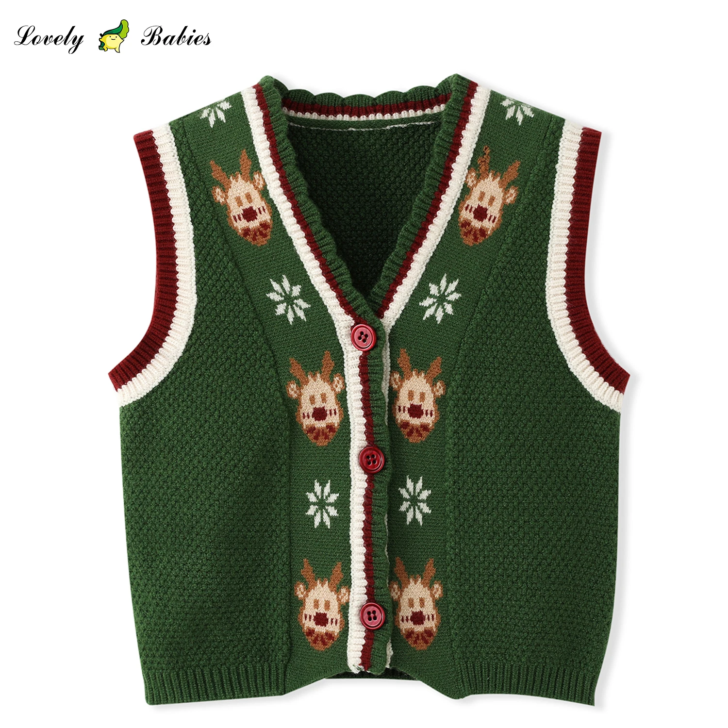 Custom christmas kids sweater vest cotton baby knitwear pullover knit vest winter Toddler kids sweater vest