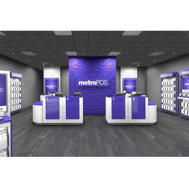 Newest Design Cell Phone Accessory Display Glass Showcase Mobile Shop Counter for Mobile Phone Shop Kiosk for Mall