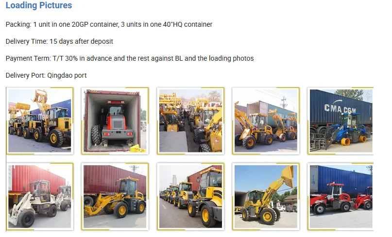 Earth-moving machinery China factory New compact 1.6 ton small mini Tractors wheel loader