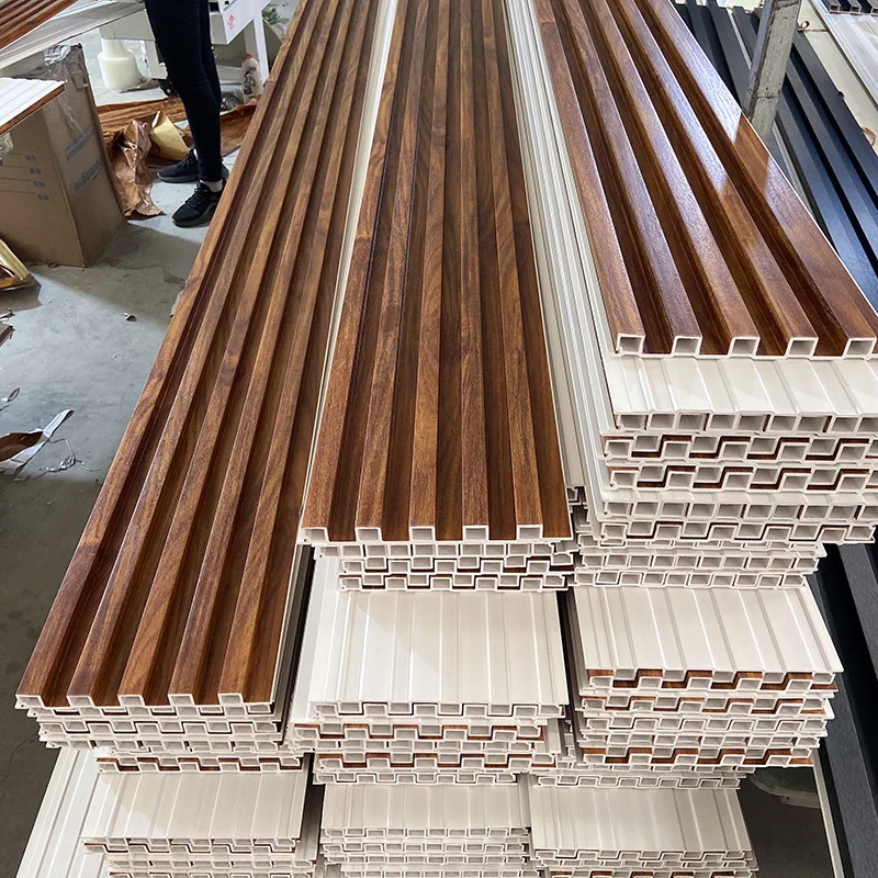 Modern Wood Fiber Pvc Composite Wpc Panel Interior With Solid Colors
