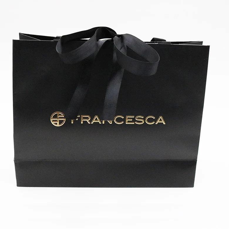 Custom luxury shopping paper bags with your own logo