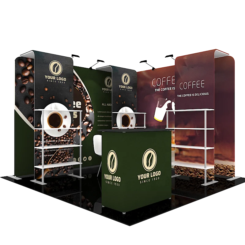 10ft custom trade show exhibition backdrop aluminum booth 3 x 3 stand booth