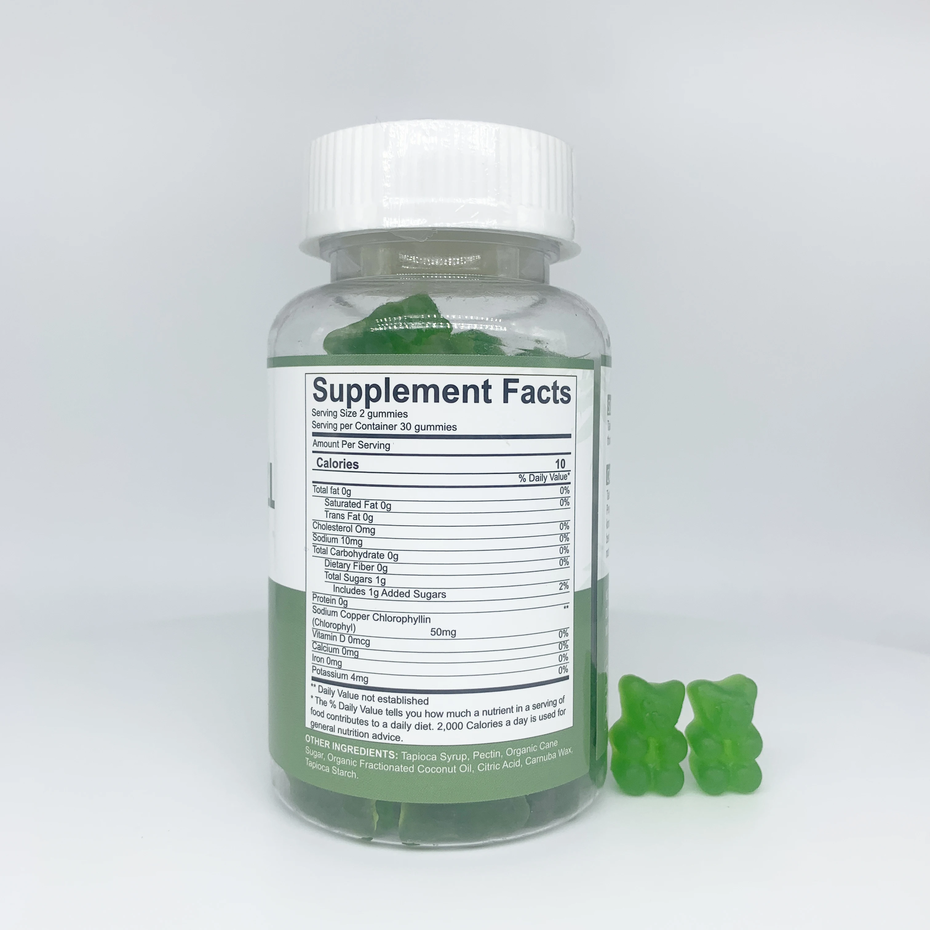 OEM candy manufacturer healthcare chlorophyll gummies antioxidant natural detox organic chlorophyll gummies