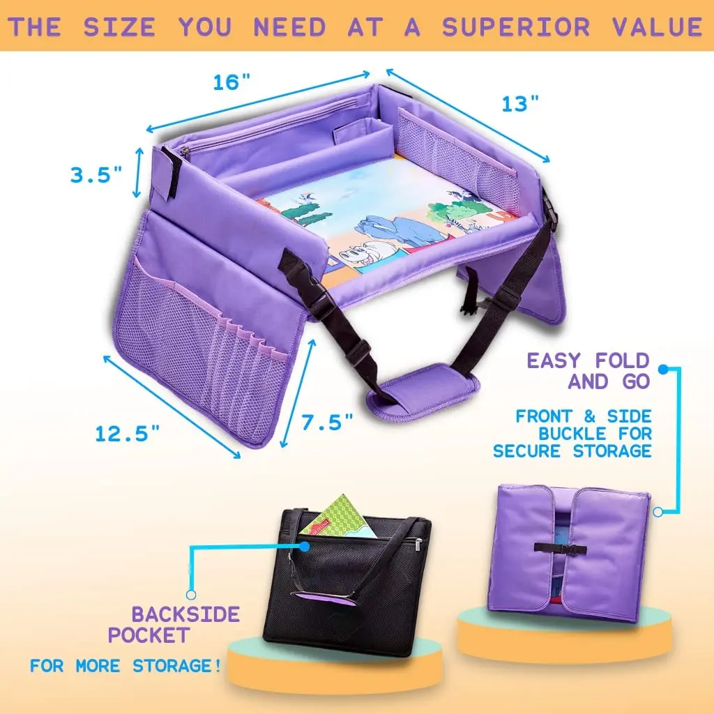 Kids Travel Tray, car travel dining tray