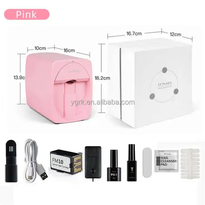 O2NAILS Smart Nail Printer M1 Nail Art Printing Machine With Metal Case for Home Usage and Nail Salon
