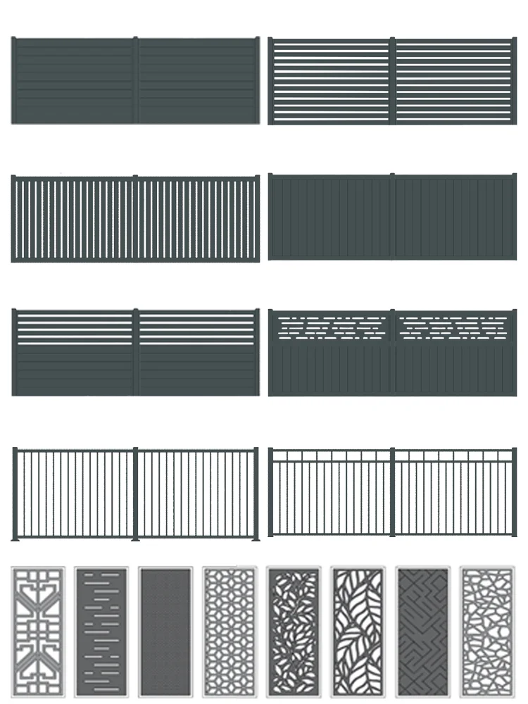 JHR Eco Friendly Powder Coating Black Garden House Fencing Design For Indoor