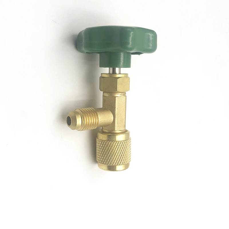 Cap tap valve CT-341 for small freon bottle R22 R134 R410 brass body
