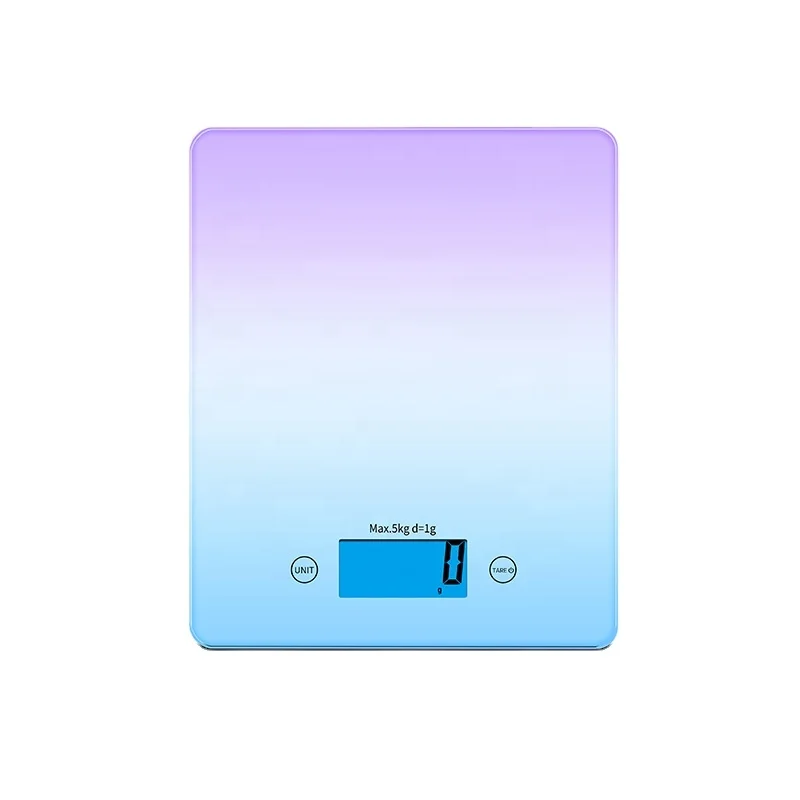 fashion design 5000 g x 1 g accuracy glass platform cooking tool kitchen scale