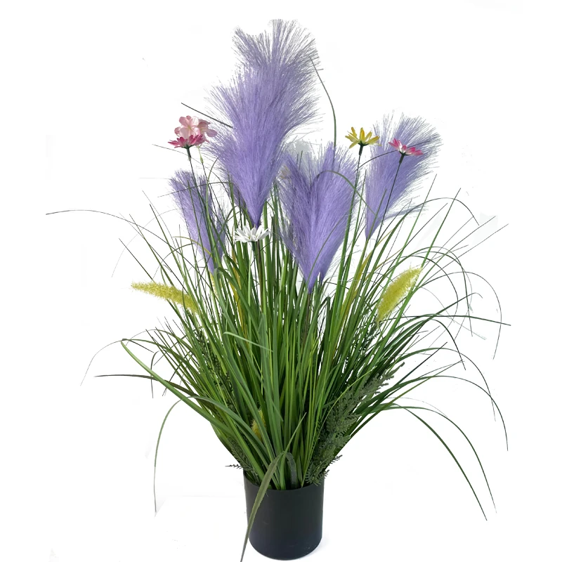Factory wholesale purple onion grass decoration artistic bonsai green flower plant interior decoration