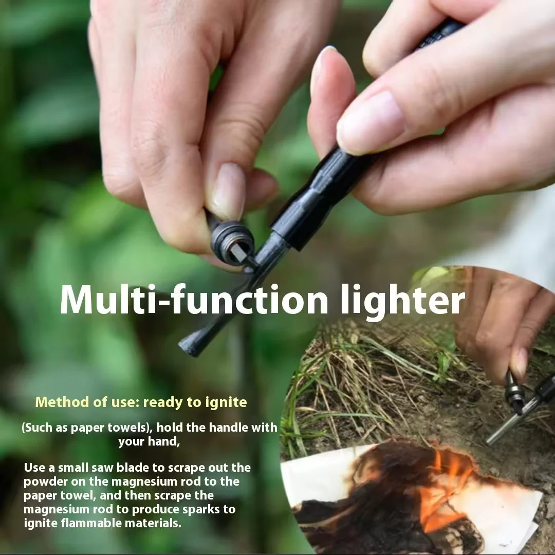 Anthrive Outdoor Survival Hiking WaterproofMagnesium Flint Fire Lighter Stick Starter Steel Striker Fire Starter Lighter