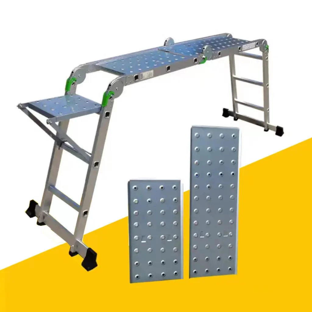 Professional use of aluminum multifunctional folding ladder large hinge multi-purpose ladder