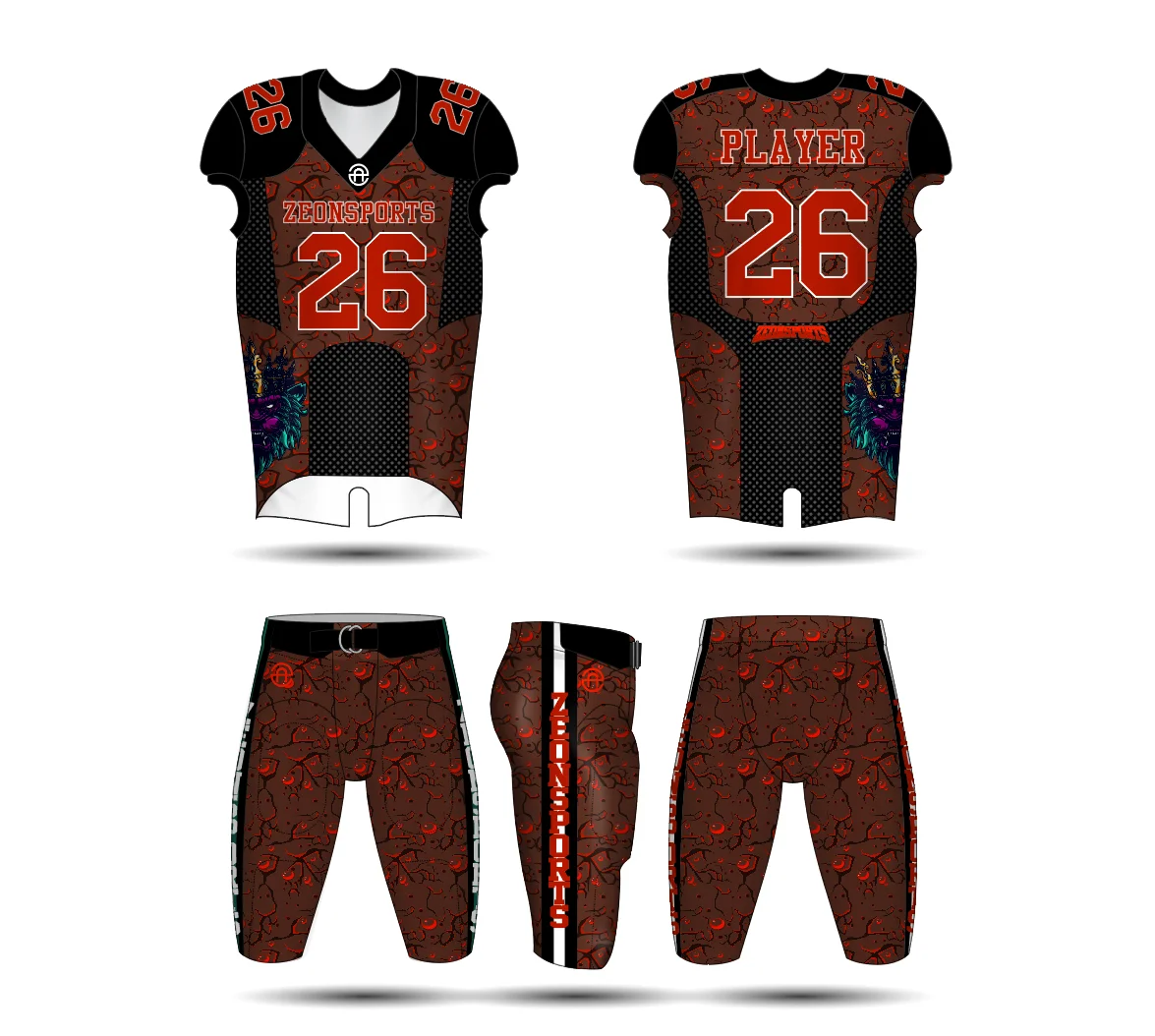 New arrival durable kids football jersey customized sublimation American football uniforms
