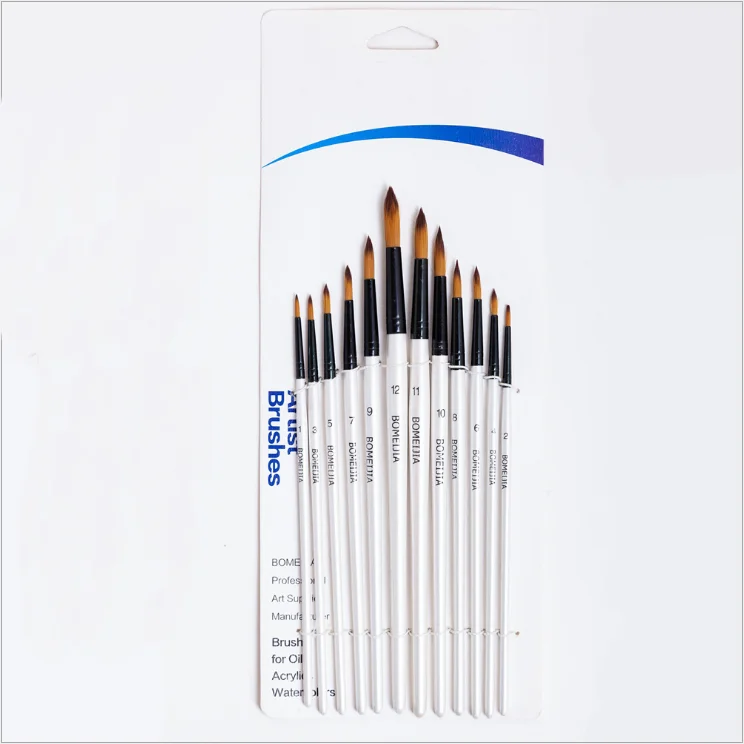12 PCS Per Set Paint Brush Set, Hotsale Art Supplies Paint Brush