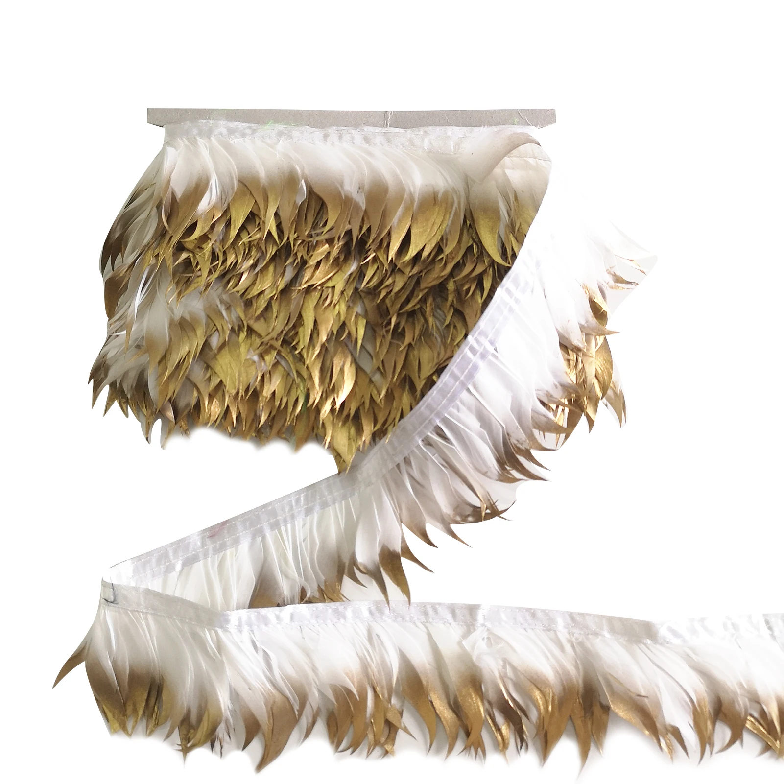 Wholesale Gold Turkey Feathers Trim 0.92 M Turkey Marabou Feathers For Sewing Craft Costume Decoration Turkey Feather Trim