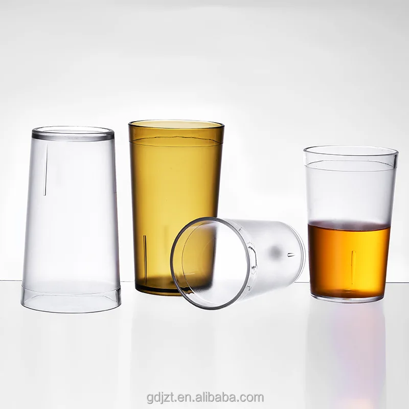Hot sale Catering Restaurant Transparent Plastic Water Cola Glasses Drink Cup Stackable Tumblers