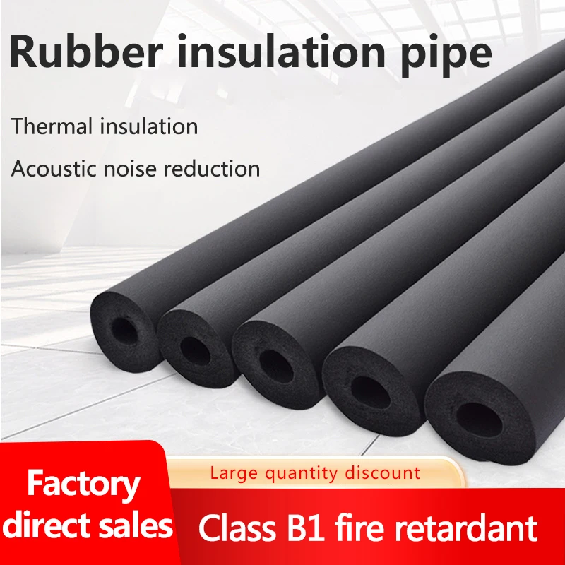 Funas Rubber  Foam Pipe Waterpoof Heat Insulation Materials NBR/PVC Rubber foam sheets Round Polychrome Foam Polychrome