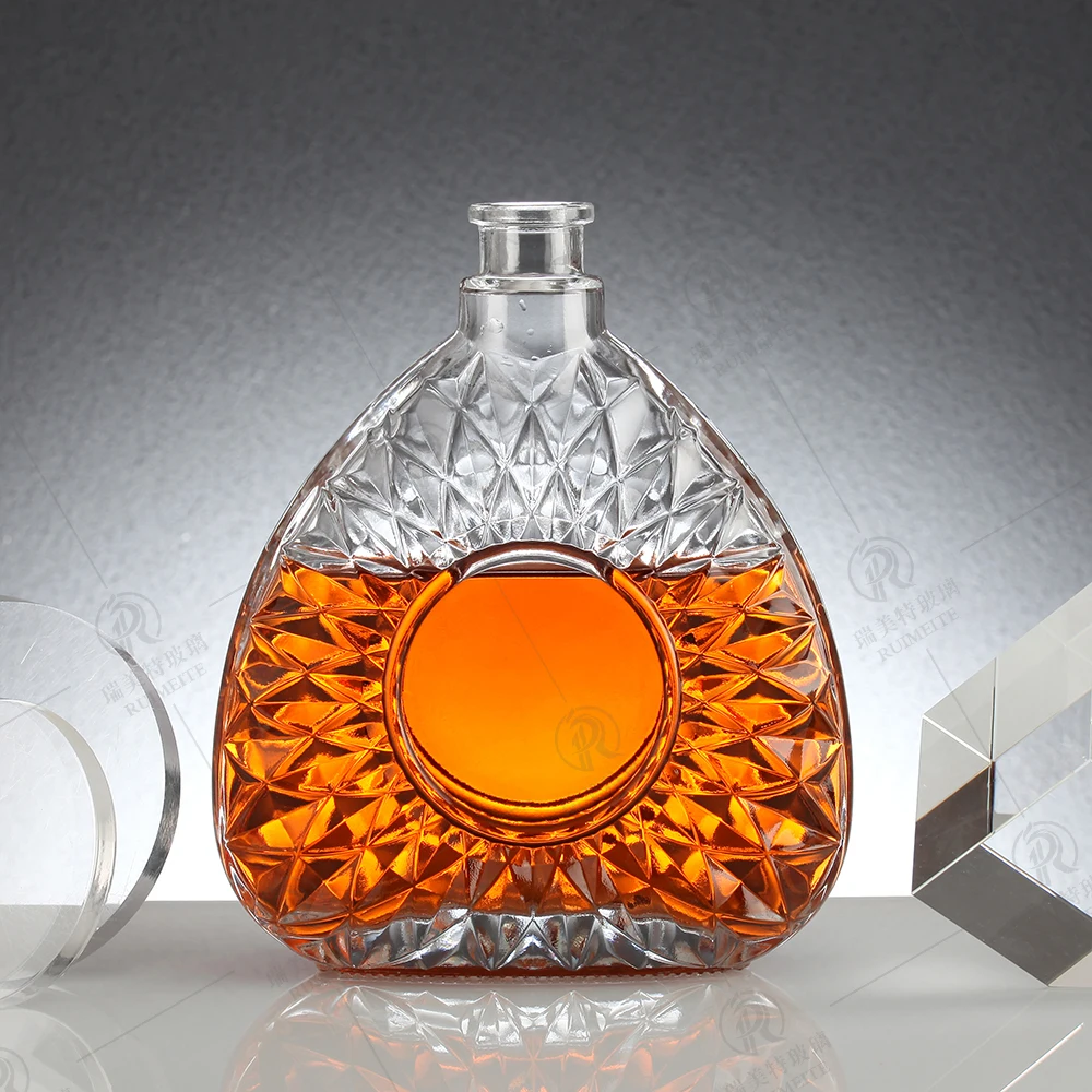 500ml 750ml glass bottle lead-free foreign wine bottle health preservation Louis xiii brandy XO wine glass bottle