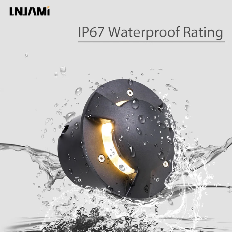 LNJAMI Recessed Side Emitting Inground Light 3W 6W 9W Waterproof IP67 LED Underground Lamp For Park Garden Walkway Landscape