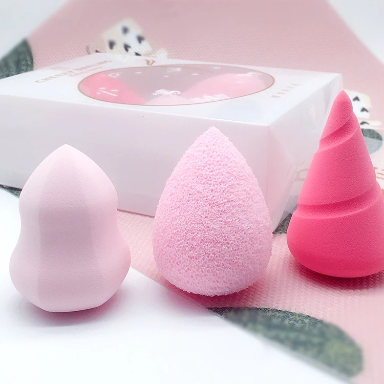 2024 New Arrivals Private Label Pink Makeup Sponge Packaging Box Gift Set  Cosmetic Puff Facial Blender Beauty Make Up Sponge