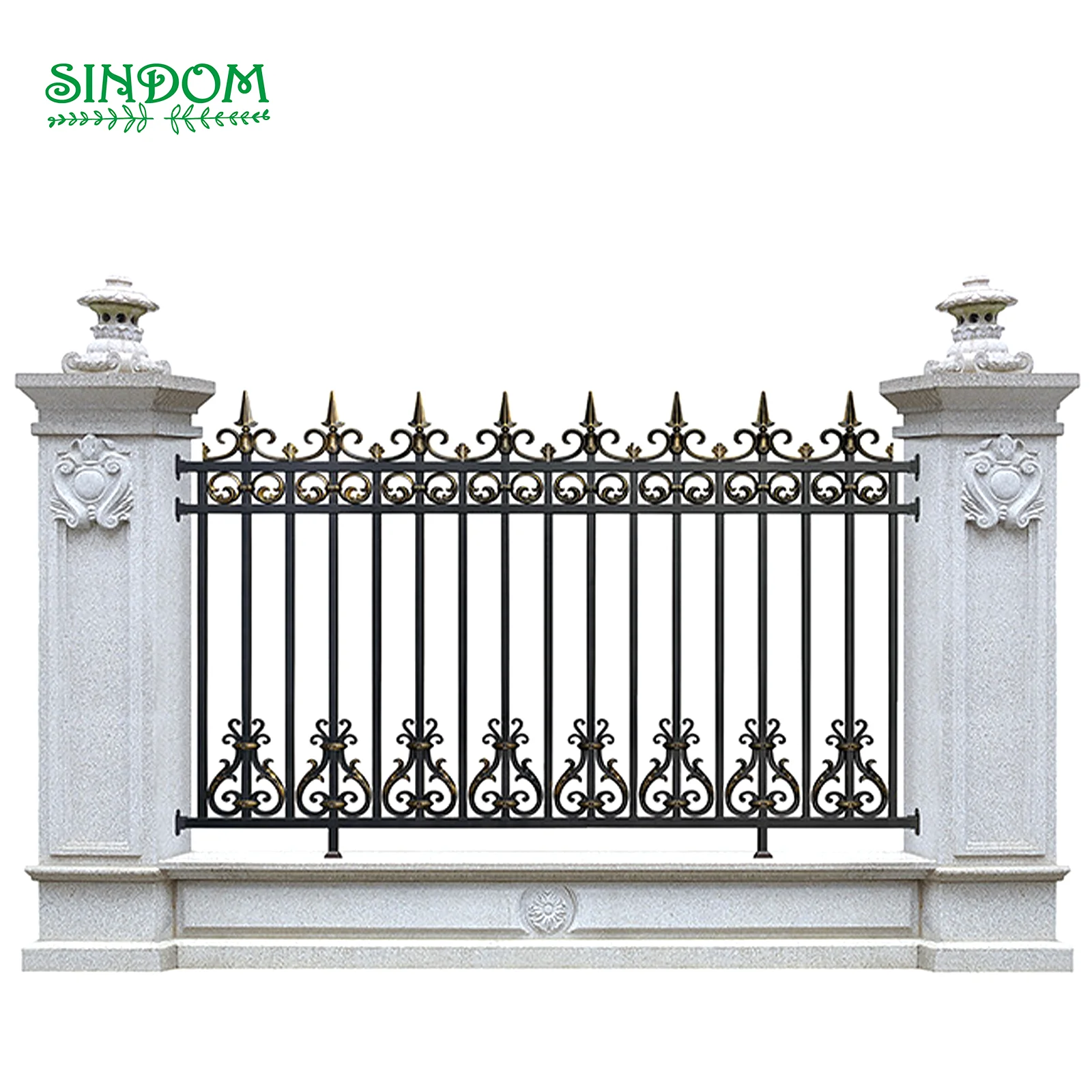 Outdoor Modern Customized Aluminium Alloy Metal Picket Ornamental Fence Panel