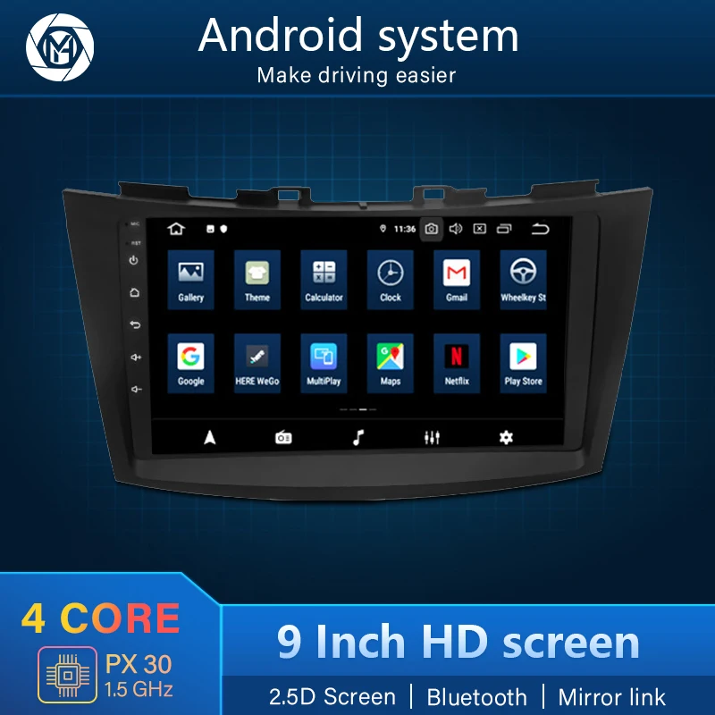 Touch Screen Gps Navigation Android Stereo Car Dvd Player Radio for Suzuki Swift 2012 2013 2014 2015