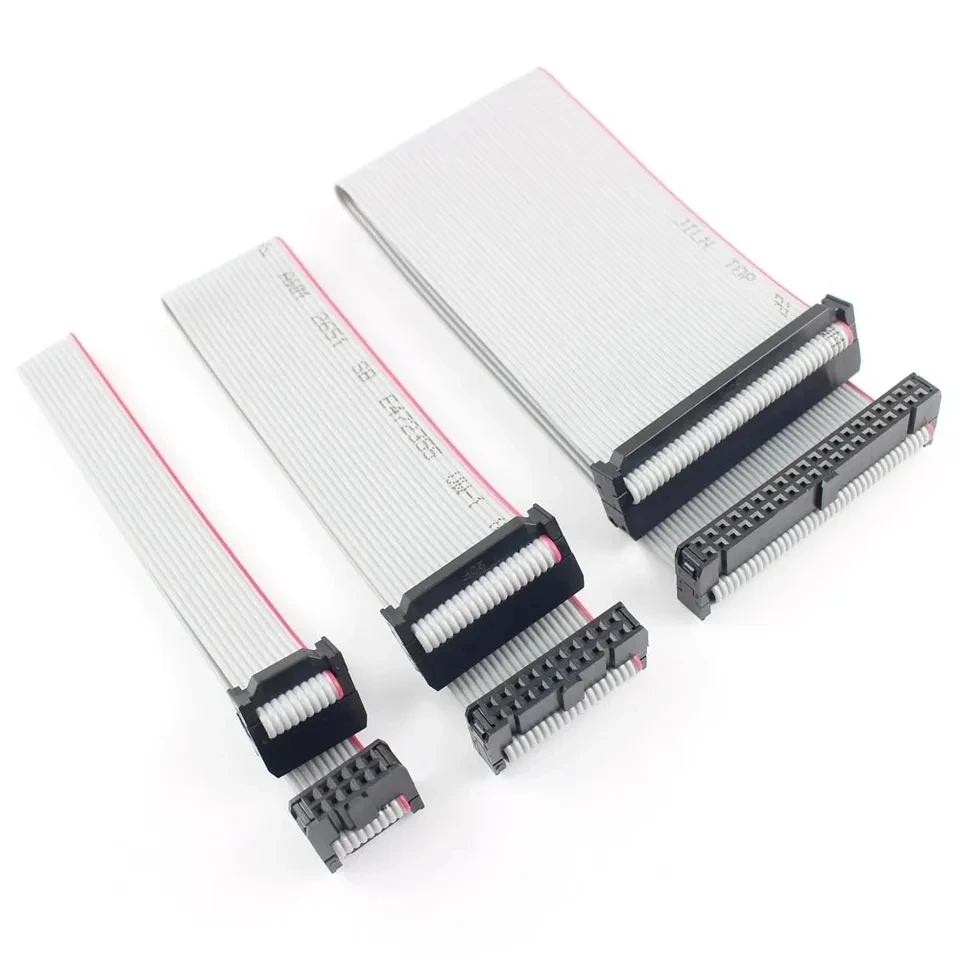 2.54mm Pitch FC Wire Harness 6/8/10/12/14/16/18/20/24/26/30/34/40/50/60/64 Pin Gray Flat Ribbon 10CM 20CM IDC Connector Cables