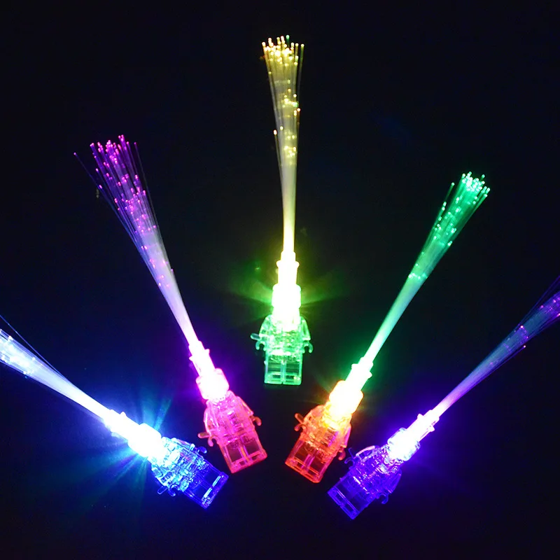 Birthday Party Kids Children Led Flashing Light Up Toys Glowing Fiber Optic Rings Toys
