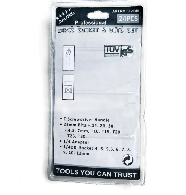 China 24pc interchangeable multi-function magnetic screwdriver socket bits tool Kit set