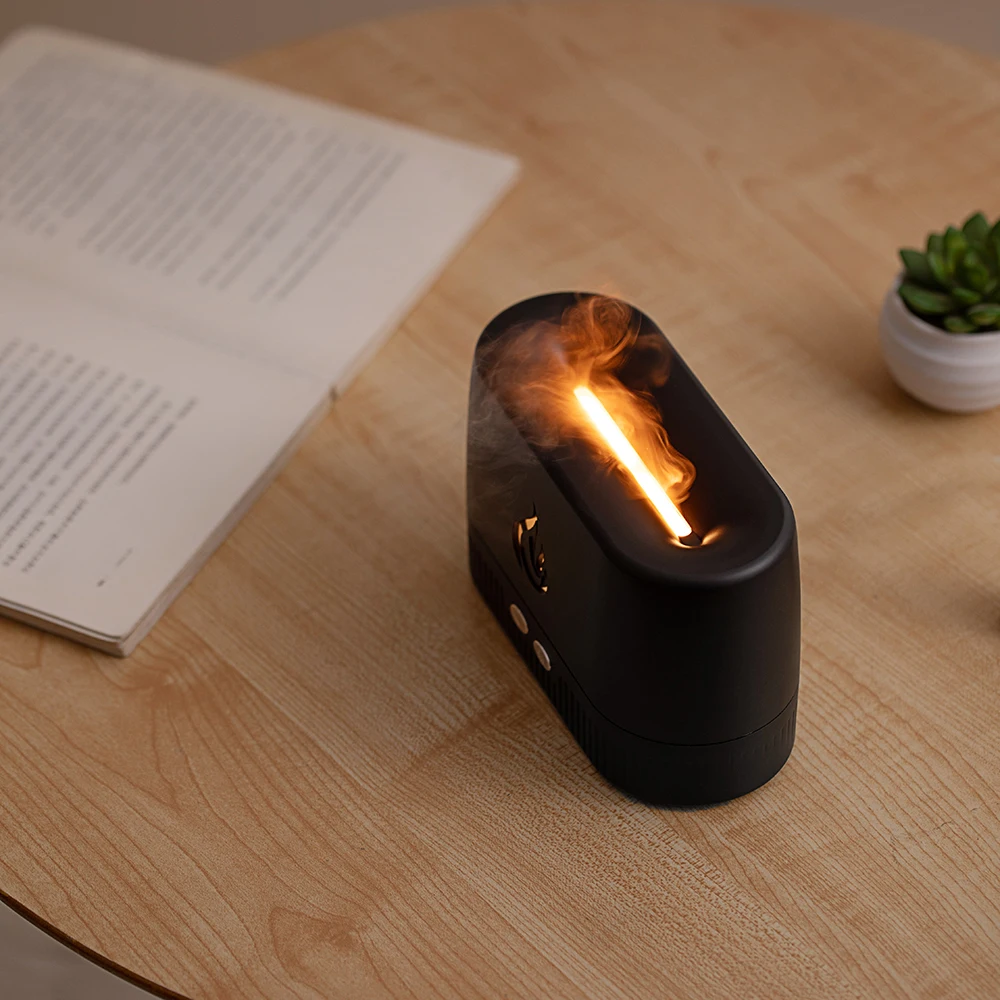 2023 New small electronic humidifying scent air aroma therapy diffuser USB essential oil  ultrasonic 3d flame aroma diffuser