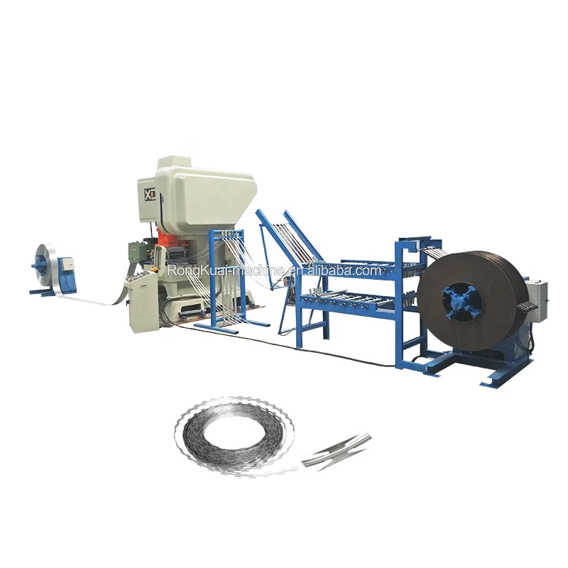 CNC control automatic coil iron razor blade making machine/razor barbed wire mesh machine
