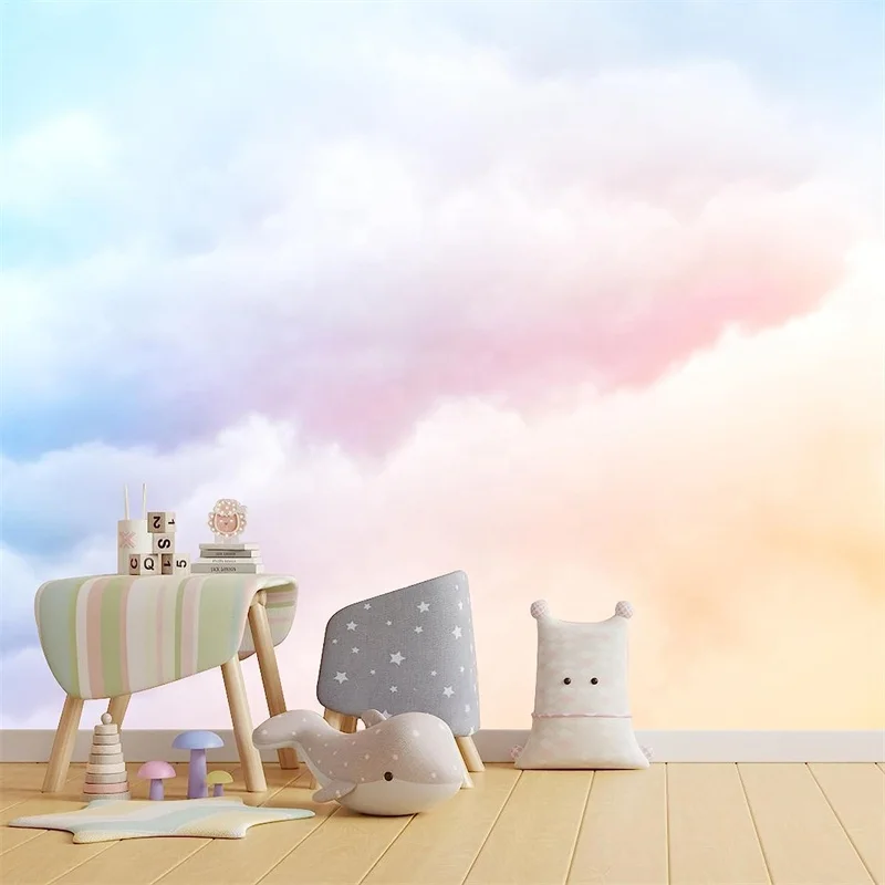 Pastel Rainbow Wallpapee Self Adhesive Wallpaper Rolls 9MM Best Wallpaper